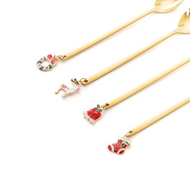 Набор десертных ложек Homla BLANE 4 шт Золотой - 2 Набор десертных ложек Homla BLANE 4 шт Золотой 210681 фото - 2