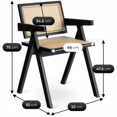 Обідній стілець Mebel Elit MADERA Чорний ME.MADERA/KR/RT/CZ/DK/K фото - 6