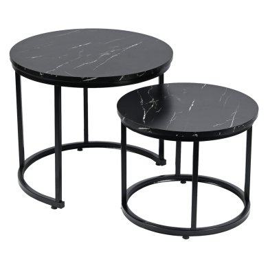Комплект журнальных столов Kontrast SK102 Marmur 2 шт Черный - 5 Комплект журнальных столов Kontrast SK102 Marmur 2 шт Черный 6.06.14737 фото - 5