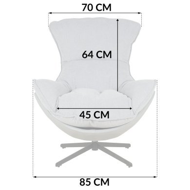 Крісло м'яке поворотне Kontrast JASPER 3D Зелений 5.01.84540 фото - 13