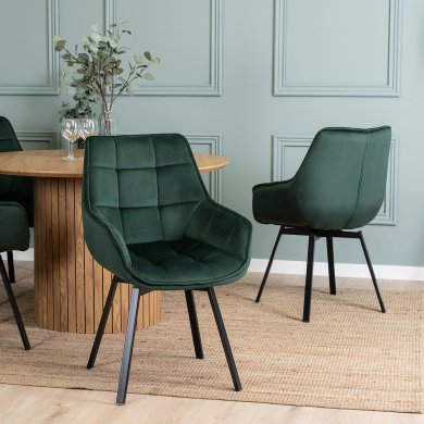 Обідній стілець поворотний Mebel Elit LUNA Welur Зелений ME.LUNA/Z/V/K фото - 9