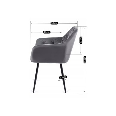 Обідній стілець Mebel Elit VIKI Сірий - 10 Обідній стілець Mebel Elit VIKI Сірий ME.VIKI/P/V/K фото - 10