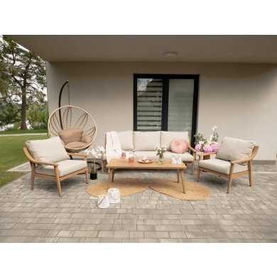 Комплект садових меблів Garden Line NIKOZJA Бежевий - 10 Комплект садових меблів Garden Line NIKOZJA Бежевий ALM9552 фото - 10