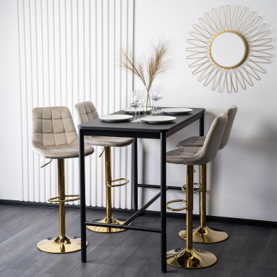 Барний стілець Mebel Elit ARCOS Welur Бежевый ME.ARCOS/BZ/ZL/V/H фото - 7