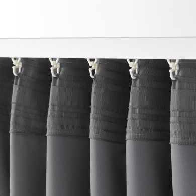 IKEA Штори MAJGULL 145х300 см 2 шт Сірий (ИКЕА МАЙГУЛЛ) 80417815 фото - 3