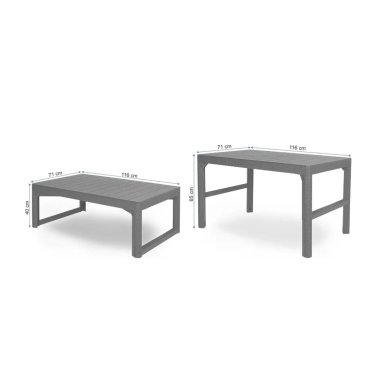 Комплект садових меблів Keter EVA/LYON Графіт 004488 фото - 8