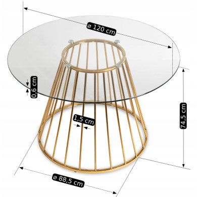 Обідній стіл Mebel Elit OLIVIER Золотий - 12 Обідній стіл Mebel Elit OLIVIER Золотий ME.OLIVIER/TR/ZL/S фото - 12