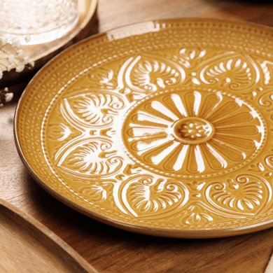 Тарілка Homla INDIE 27 см | Гірчичний - 6 Тарілка Homla INDIE 27 см | Гірчичний 210471 фото - 6