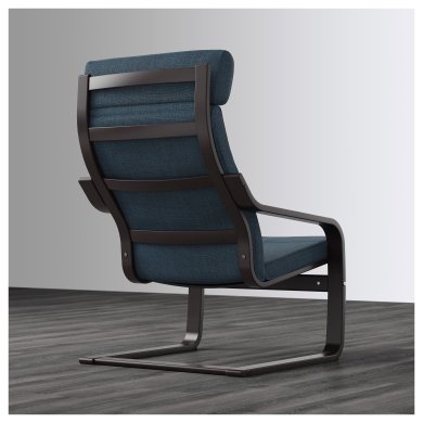 IKEA Кресло-качалка POANG Темно-синий (ИКЕА ПОАНГ) 49197811 фото - 8