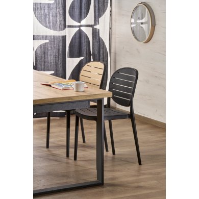 Садовий стілець Halmar K529 Чорний V-CH-K/529-KR-CZARNY/NATURALNY фото - 13