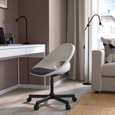 IKEA Офісне крісло LOBERGET/MALSKAR Білий (ИКЕА ЛОБЕРГЕТ/МАЛЬСКАР) 69331936 фото - 4