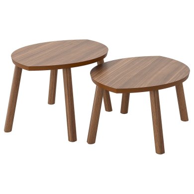 IKEA Комплект журнальных столов STOCKHOLM 2 шт Орех (ИКЕА STOCKHOLM) 10239713