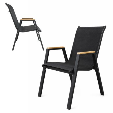 Комплект садових меблів Kontrast MALAGA WOOD Чорний Meb000083 фото - 3