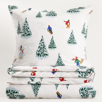 Комплект постільної білизни Homla SKIERS 140x200 см Принт Комплект постільної білизни Homla SKIERS 140x200 см Принт 242796