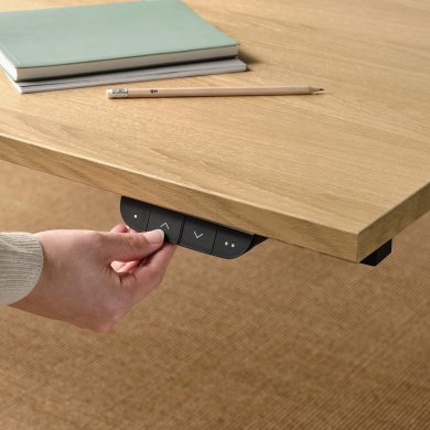 IKEA Письмовий стіл для роботи сидячи/стоячи MITTZON Дуб (ИКЕА МИЦОН) 29528299 фото - 6