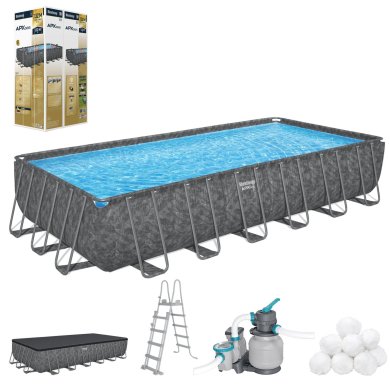 Каркасний басейн Bestway 561KG APX 732х366х132 см Сірий BES561KG