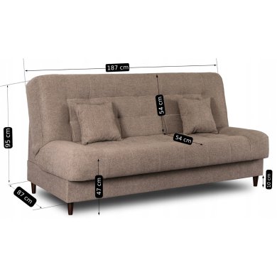 Раскладной диван Mebel Elit NEPAL Коричневый PPHUE.WERONIKA/POLARIS4/WER фото - 11