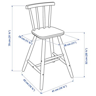 IKEA Стілець дитячий AGAM (ИКЕА АГАМ) 70253541 фото - 8