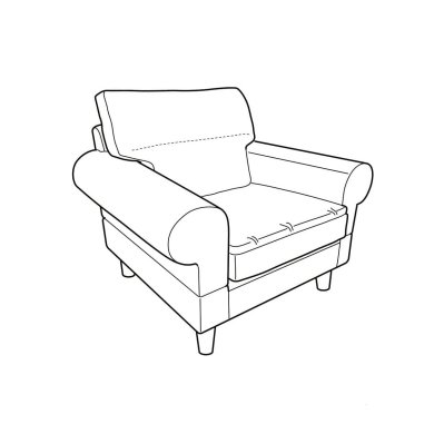 IKEA Каркас кресла EKTORP (ИКЕА ЭКТОРП) 10185055
