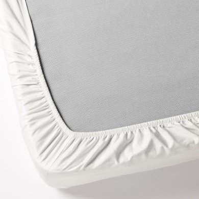 IKEA Простынь на резинке FARGMARA 140x200 см Белый (ИКЕА FÄRGMÅRA) 90347723 фото - 12