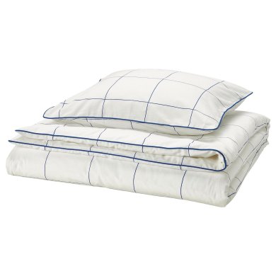 IKEA Комплект постельного белья BREDVECKLARE 150х200 см Белый (ИКЕА БРЕДВЕККЛЭР) 70579342