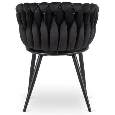 Обеденный стул Mebel Elit ELENA Welur Черный ME.ELENA/CZ/V/K фото - 4
