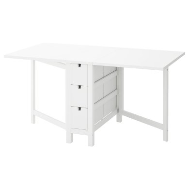 IKEA Раскладной обеденный стол Mebel NORDEN Белый (ИКЕА НОРДЕН) 10423886