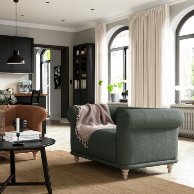 IKEA Крісло м'яке VISKAFORS Сірий (ИКЕА ВИСКАФОРС) 89443283 фото - 7