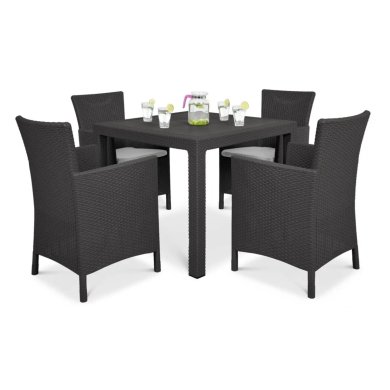 Комплект садових меблів Keter LOWA/MELODY QUARTET Графіт - 2 Комплект садових меблів Keter LOWA/MELODY QUARTET Графіт 002488 фото - 2