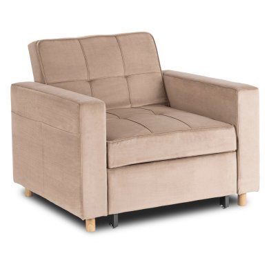 Кресло мягкое раскладное Mebel Elit SOLOR Welur Бежевый ME.SOLOR2/BZ/V/FW фото - 3
