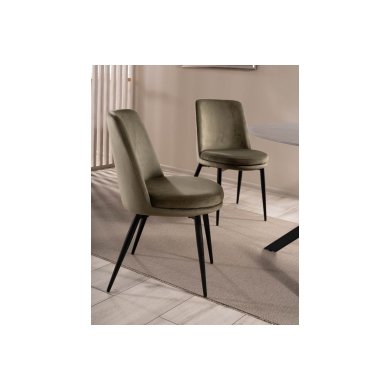 Обеденный стул Signal Kayla Velvet Оливковый KAYLAVCOL фото - 5