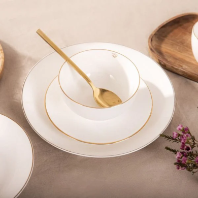 Миска Homla AURO 14 см | Екрю / Золотий - 6 Миска Homla AURO 14 см | Екрю / Золотий 164328 фото - 6