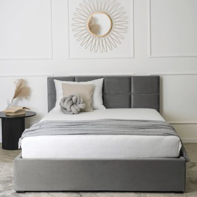 Кровать Mebel Elit MANDA Welur 160x200 см Серый ME.MANDA/160/P/V/LOZZPOJ фото - 5