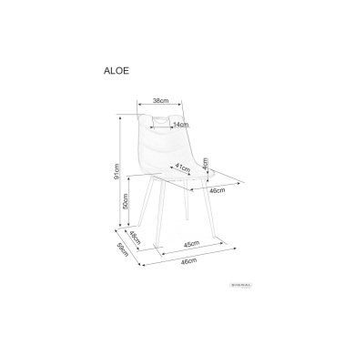 Обідній стілець Signal ALOE TAP Коричневий ALOEMICBR фото - 5