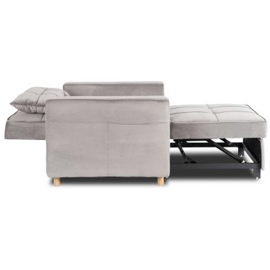 Кресло мягкое раскладное Mebel Elit SOLOR Welur Серый ME.SOLOR2/P/V/FW фото - 6