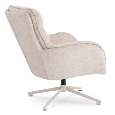 Кресло мягкое поворотное с подставкой Mebel Elit PASADENA Кремовый ME.PASADENA/KR/KR/T/FW фото - 4