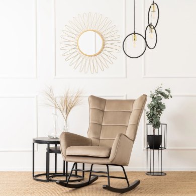 Кресло-качалка мягкое Mebel Elit JACKSON Welur Бежевый - 5 Кресло-качалка мягкое Mebel Elit JACKSON Welur Бежевый ME.JACKSON/BZ/V/FW фото - 5