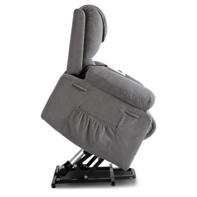 Кресло мягкое раскладное массажное с реклайнером Mebel Elit FENIX Velvet Серый ME.FENIX/P/SZTR/FW фото - 3