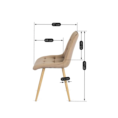 Обеденный стул  Mebel Elit RODRI Бежевый ME.RODRI/BZ/D/V/K фото - 6