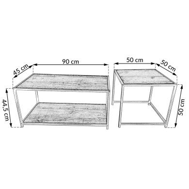 Комплект журнальных столов Kontrast SK121D 2 шт Дуб 6.06.15222 фото - 9