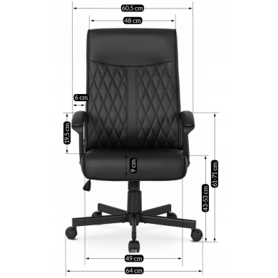 Крісло поворотне Mebel Elit SERGIO | Чорний - 7 Крісло поворотне Mebel Elit SERGIO | Чорний ME.SERGIO/CZ/E/FO фото - 7