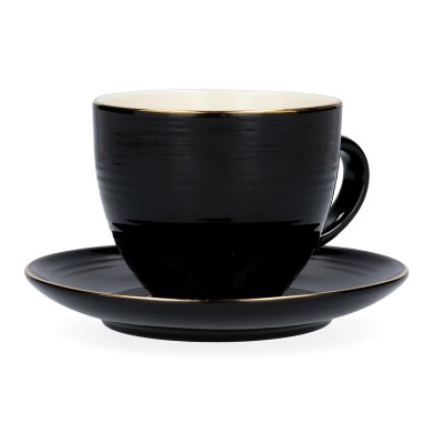 Чашка с блюдцем Homla ELLIE 230 мл | Черный 159551 фото - 2