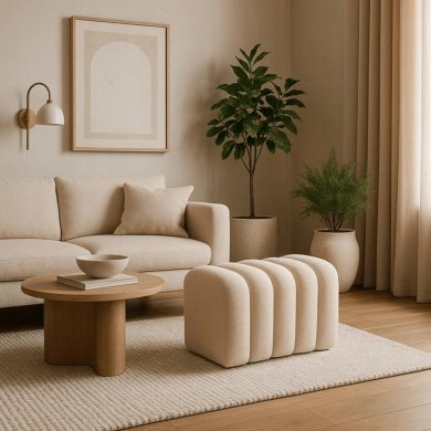 Пуф Mebel Elit KARBON Бежевый ME.KARBON/BZ/TB/PUF фото - 5