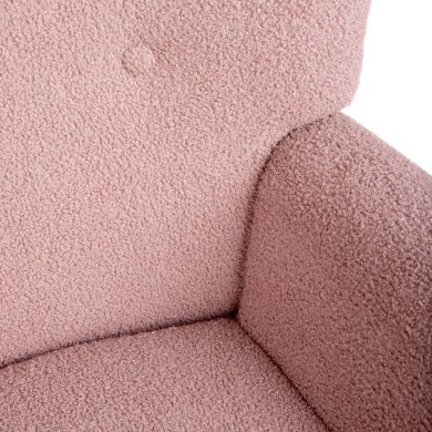 Кресло-качалка мягкое Homla MOSS TEDDY BOUCLE Розовый 218187 фото - 4