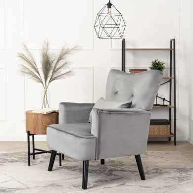 Крісло м'яке Mebel Elit BUNNY Welur 2 Сірий - 9 Крісло м'яке Mebel Elit BUNNY Welur 2 Сірий ME.BUNNY/P/CZ/V/FW фото - 9