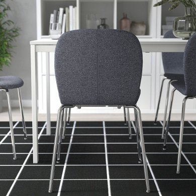 IKEA Обідній стілець KARLPETTER Сірий (ИКЕА КАРЛПЕТТЕР) 89483764 фото - 3