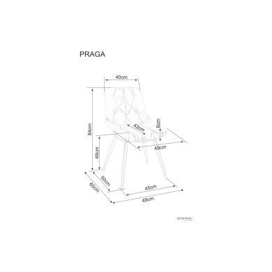 Обідній стілець Signal Praga Velvet Оливковий PRAGAVCOL фото - 4