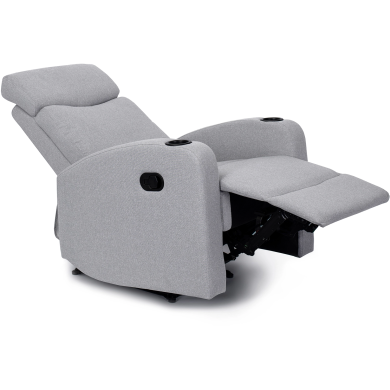 Кресло мягкое раскладное с реклайнером Mebel Elit ALAN Серый ME.ALAN2/P/T/FW фото - 6