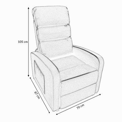 Кресло мягкое раскладное с реклайнером Kontrast CHILI 2 Черный 5.01.14454 фото - 10