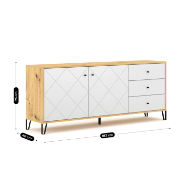 Комод Mebel Elit BACARDI 2 Белый - 8 Комод Mebel Elit BACARDI 2 Белый W.BILBAO/BL6/DA/B/KOM2D3S фото - 8